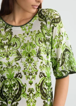 T-shirt in maglia stampata