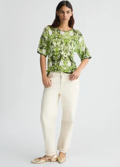 T-shirt in maglia stampata