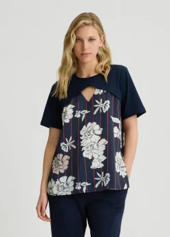 T-shirt in raso stampato