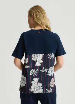 T-shirt in raso stampato