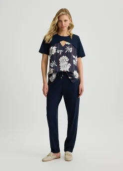 T-shirt in raso stampato