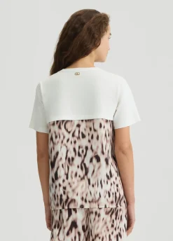 T-shirt in raso stampato