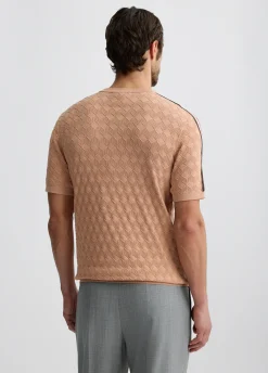 T-shirt jacquard color pesca