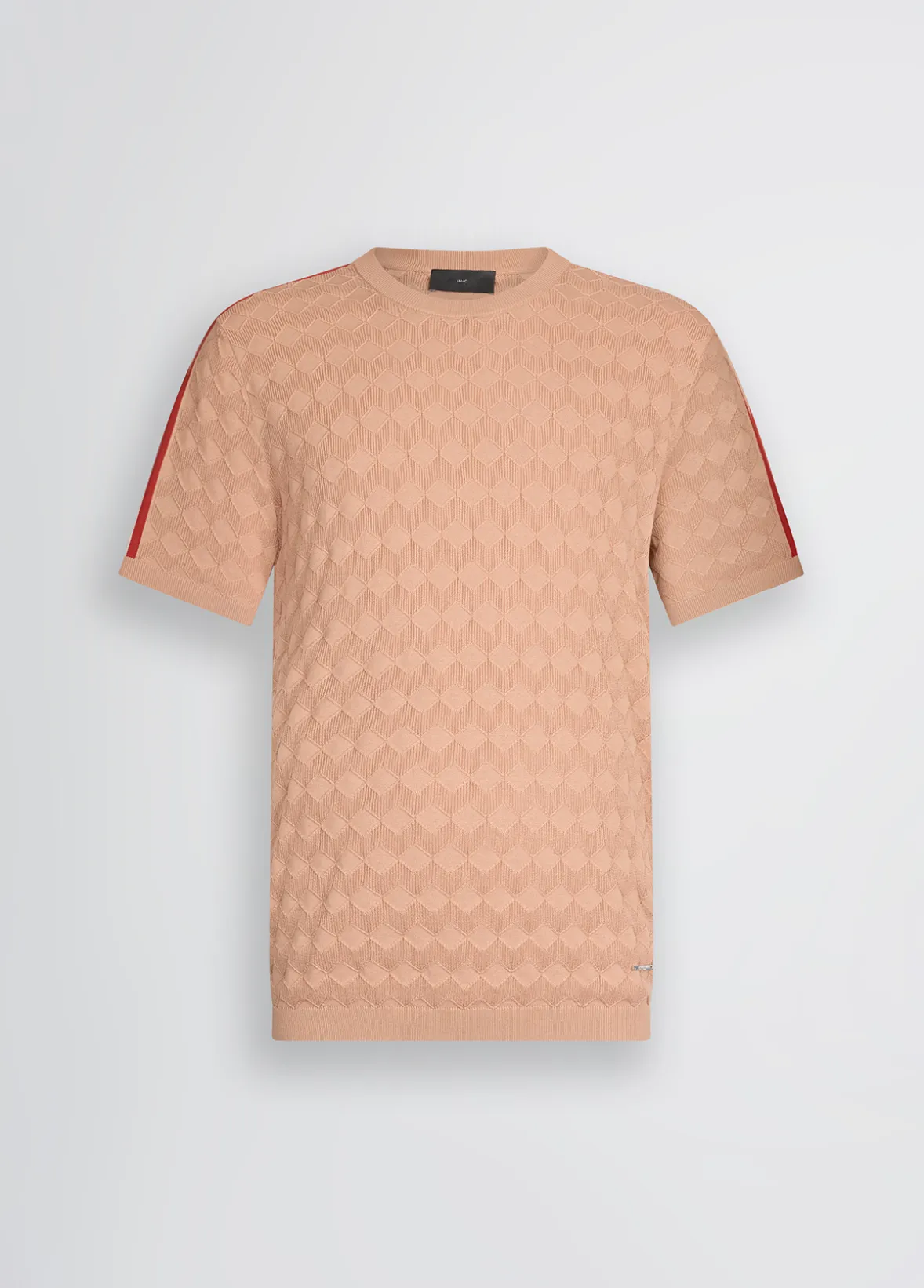 T-shirt jacquard color pesca