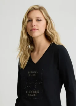 T-shirt Liu Jo Better con strass