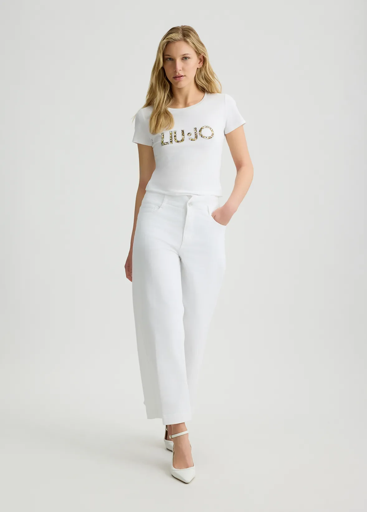 T-shirt Liu Jo Better con logo animalier