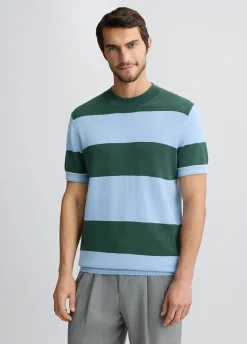T-shirt rigata in maglia