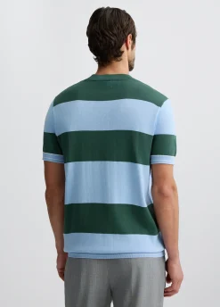 T-shirt rigata in maglia