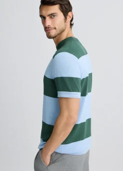 T-shirt rigata in maglia