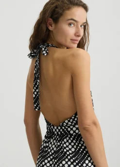 Vestito con stampa a pois