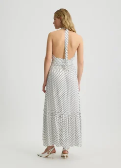 Vestito con stampa a righe