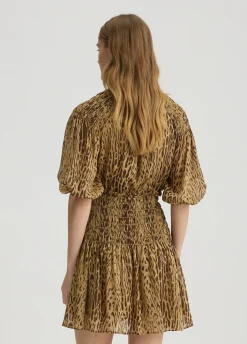 Vestito corto animalier