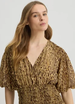 Vestito corto animalier