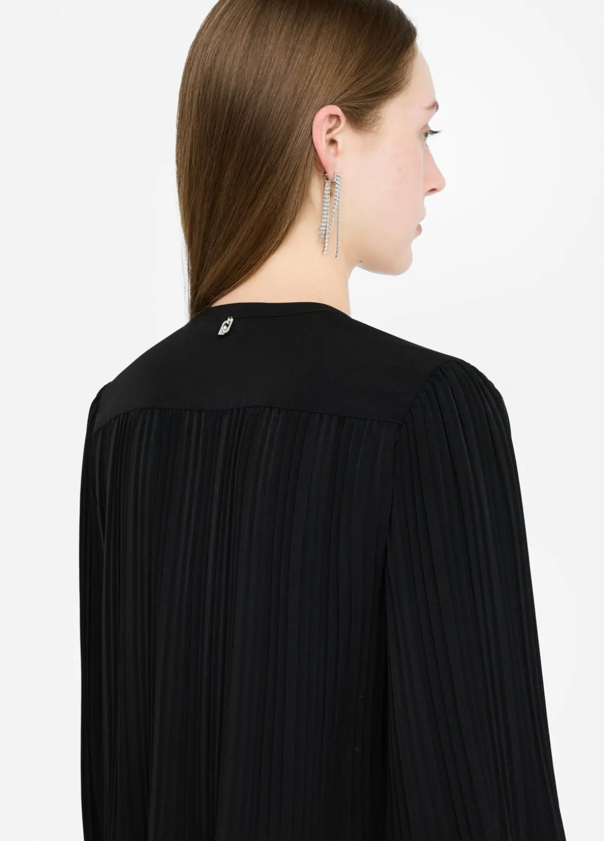 Vestito corto in crêpe de chine