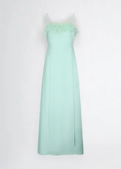 Vestito elegante con piume