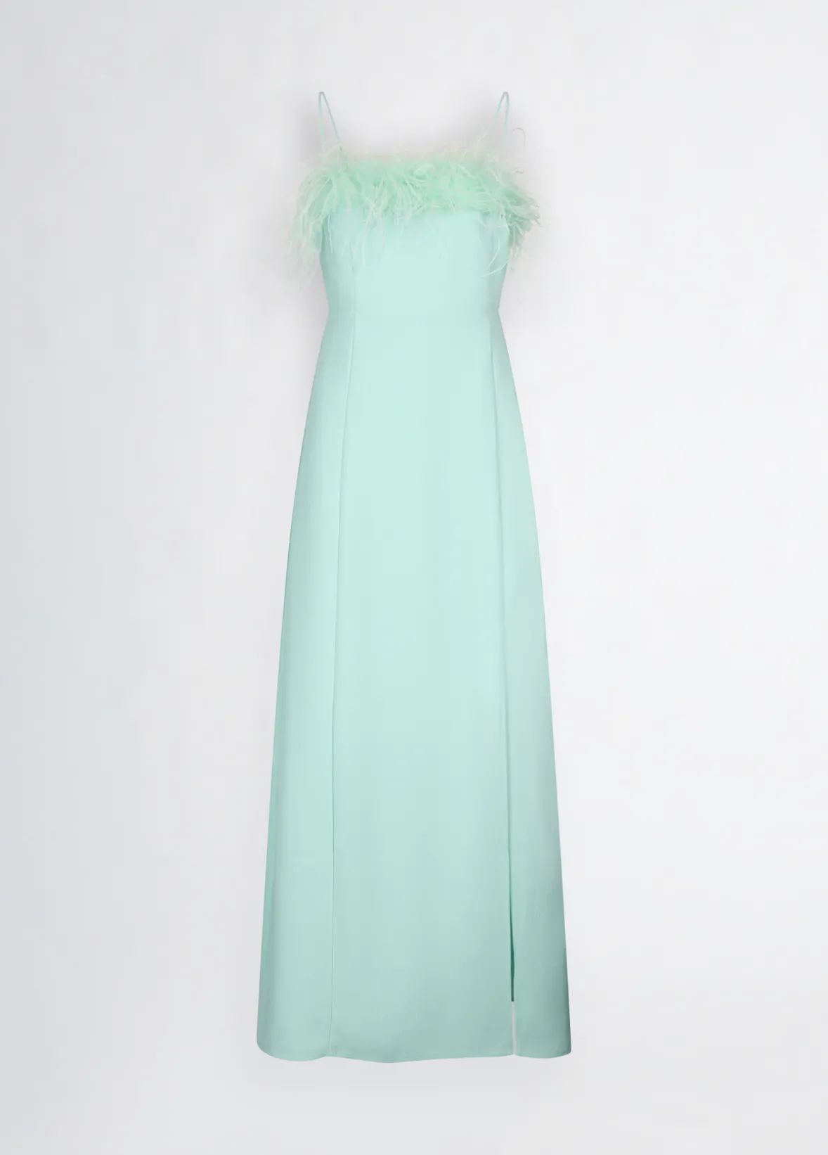 Vestito elegante con piume