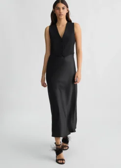 Vestito lungo con gilet