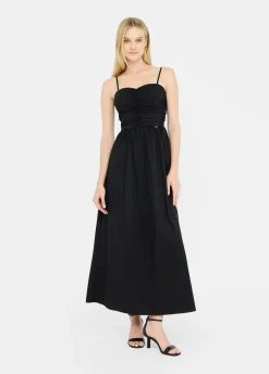 Vestito lungo in popeline