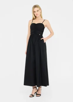 Vestito lungo in popeline