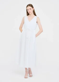 Vestito lungo in popeline