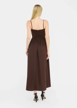 Vestito lungo in popeline
