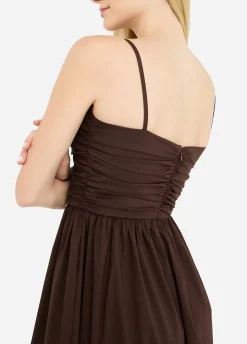Vestito lungo in popeline