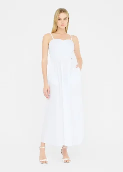 Vestito lungo in popeline