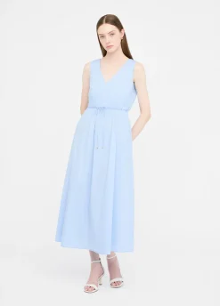 Vestito lungo in popeline