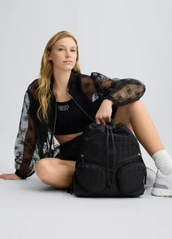 Zaino in nylon jacquard