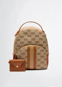 Zaino jacquard con pochette